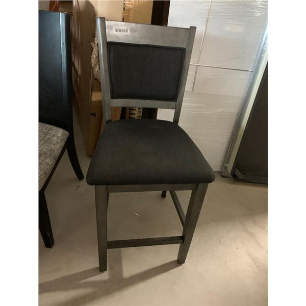 Upholstered wood trim stool