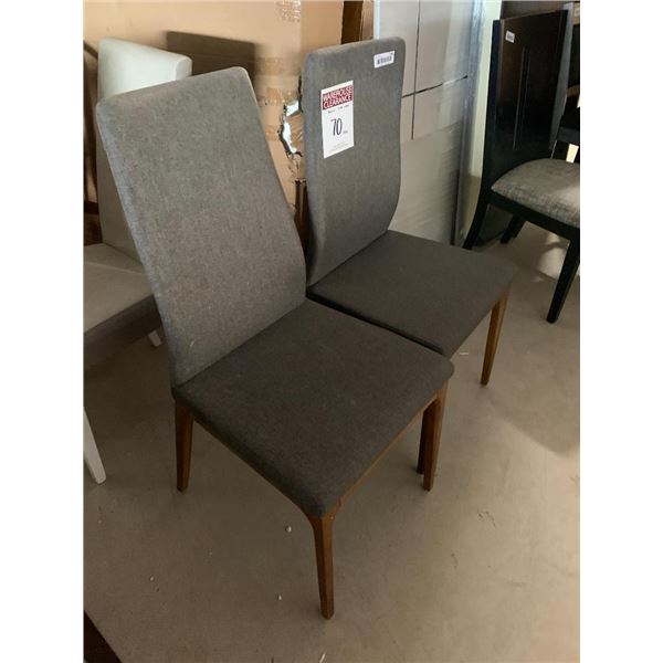 Slim Line Upholstered Dinning Chairs - LOT of 2