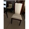Image 1 : White Leather cherry wood dinning chair