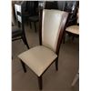Image 2 : White Leather cherry wood dinning chair