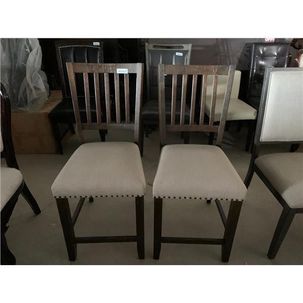 Shaker Style Upholstered Bar Stool - LOT of 2