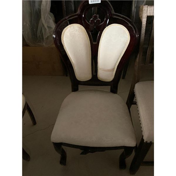 Queen Anne Gloss Redwood & Leather Parlour chair
