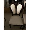Image 1 : Queen Anne Gloss Redwood & Leather Parlour chair