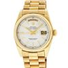 Image 2 : Rolex Mens Quickset 18K Yellow Gold Factory Silver Index Dial Day Date President