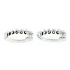 Image 4 : New 10K White Gold .49 ctw Round Brilliant Bezel Set Diamond Hoop Huggie Earring