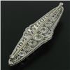 Image 5 : Art Deco Platinum 6.00 ctw Old European and Mine Cut Diamond Filigree Brooch