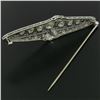 Image 7 : Art Deco Platinum 6.00 ctw Old European and Mine Cut Diamond Filigree Brooch