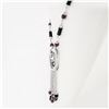 Image 4 : Fancy 18k Gold Black Onyx & Bead Tourmaline Dangle Tassel Chandelier Necklace