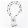 Image 7 : Fancy 18k Gold Black Onyx & Bead Tourmaline Dangle Tassel Chandelier Necklace