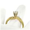 Image 6 : 14k Solid Yellow Gold 0.40 ctw Round Brilliant Diamond Solitaire Engagement Ring