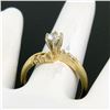 Image 7 : 14k Solid Yellow Gold 0.40 ctw Round Brilliant Diamond Solitaire Engagement Ring