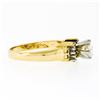 Image 5 : 14K Yellow Gold .85 ctw Round Diamond Solitaire Engagement Ring w/ Tiered Accent