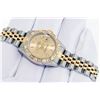 Image 3 : Rolex Ladies 2 Tone Sapphire Quickset Champagne Index And Diamond Bezel Watch