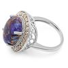 Image 2 : 8ct Copper Turquoise 14 K White  Gold Ring