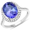 Image 1 : 4.86ct Tanzanite 14K White Gold Ring