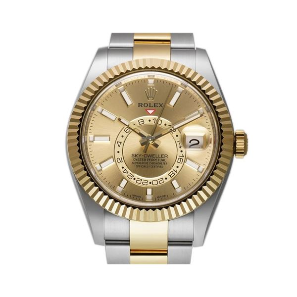 Rolex Skydweller Oysterflex SS/YG Model # 326933