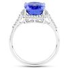 Image 2 : 4.49ct Tanzanite 14K White Gold Ring