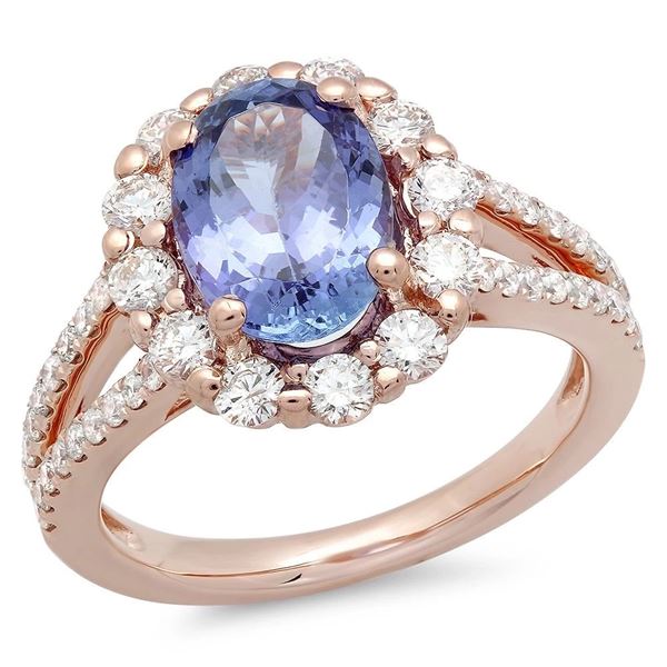 2.41ct Tanzanite 14 K Rose Gold Ring