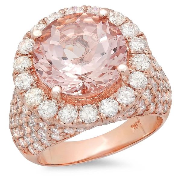 6.23ct Morganite 14 K Rose Gold Ring