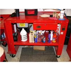 CHOICE on 2 Handy Tear  Down Table on Wheels with Drawer, Drain on top and Adj. Shelf