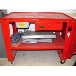 CHOICE on 2 Handy Tear  Down Table on Wheels with Drawer, Drain on top and Adj. Shelf