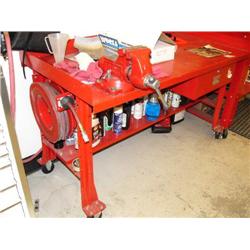 CHOICE of 4 Shure "Snap-on" Roll around work Table with Snap on vise and Retractable, 30' Recoiling 