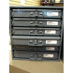 CHOICE on 4  (As a set originally cost $18,000)  6 Drawer Metal Cabinets with   Chrome Plated Nuts a