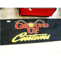 Ground Up Custom Floor Rug, Black, Yellow, Red