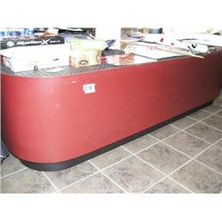 Diamond Plated Top Floor Display Fixture on Wheels