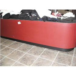 Diamond Plated Top Floor Display Fixture on Wheels