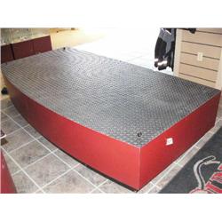 Diamond Plated Top Floor Display Fixture on Wheels