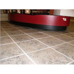 Diamond Plated Top Floor Display Fixture on Wheels