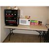 Image 1 : Break Room: Kirkland Refrigerator, Kirkland Microwave,  Table Top-11 sl0ts- coin operated Vending Ma