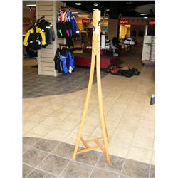 Wood 4 Sided Coat Rack, around 6' Tall