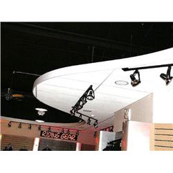 Lot of Black Track Lighting with 32 Light Fixtures in 6 Sections