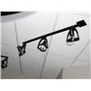 Image 5 : Lot of Black Track Lighting with 32 Light Fixtures in 6 Sections