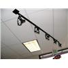 Image 3 : Lot of Black Track Lighting with 24 Light Fixtures in 4 Sections