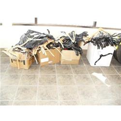 Large Lot of Wooden and Plastic  Hangers, some with INDIAN on Neck