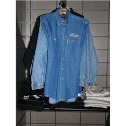 Lot of: 23 Indian Motorcycle Long and Short Sleeve Dress Shirts, Black Gray and Tan:  (Retail Value 