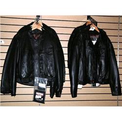 Lot of:  10- First Gear Leather Riding Jackets:  Chief Three Jackets Sizes: 2XL, Large, Med, Med, XL