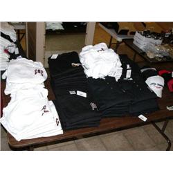 Lot of T-Shirts Button Down Neck, white and black, Six Motorcycle Baseball Hats, and Eight Skull Cap