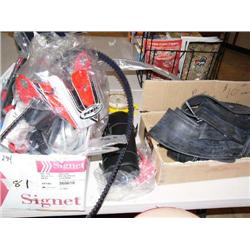 Lot of Misc. Motorcycle parts, Tubes, 1 Big Dog Tool Pouch (Value $83)
