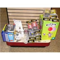 Helium Balloon Time Tank up to 50 Balloons, 15 Protaper Pads, Various Gremlin Bells, 1 Wheel Chalk, 