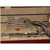 Image 2 : Various Custom Chrome Indiana Motorcycle accessories. Including vintage luggage rack, shifter rods, 