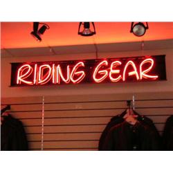 CHOICE on 7 Neon Signs:  "Parts, Service, Riding Gear, Riding Gear, Parts (&Accessories does not lig
