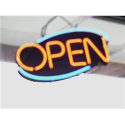 CHOICE on 7 Neon Signs:  "Parts, Service, Riding Gear, Riding Gear, Parts (&Accessories does not lig