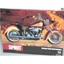 Spirit Deluxe Indian Motorcycle Sign Framed 20" x 26"