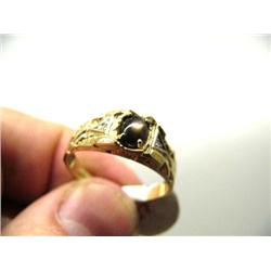 Men's Tiger Eye Ring size 10 with small Diamonds (27)