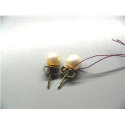 Pair of Gold and Pearl Earrings (27)