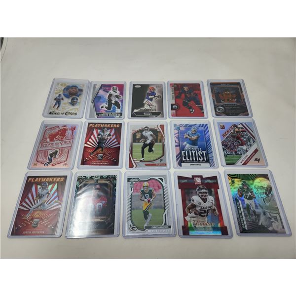 Football Rookie and Insert Sports Card Lot in Hard Sleeves